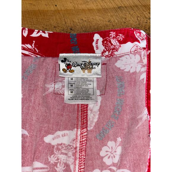 Mens Walt Disney World Shorts Red Trader Mick's Surf Hawaiian Board Shorts M - Picture 5 of 7
